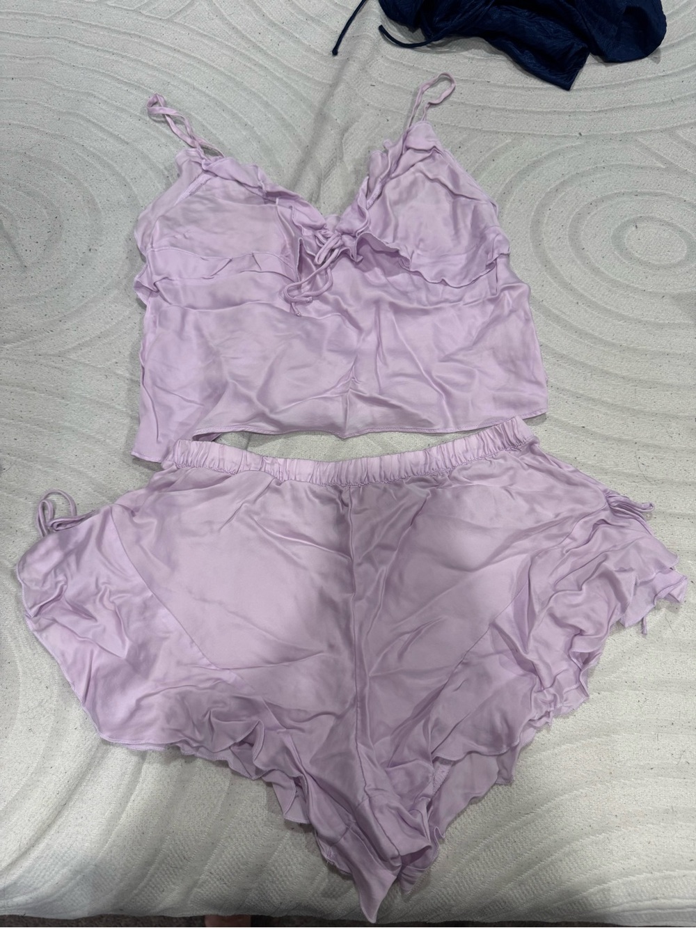 Lavender Ruffle Sleep Set - Women